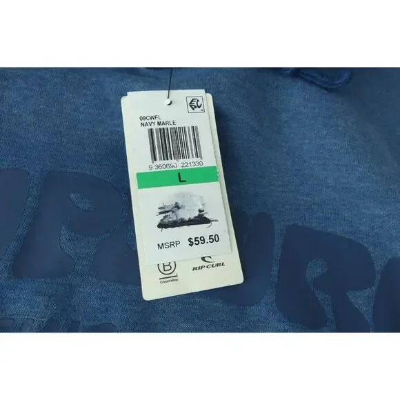 Rip Curl Surf Hooded Women's Sweatshirt Large NWT Relaxed Fit Graphic Print Blue - Picture 4 of 8